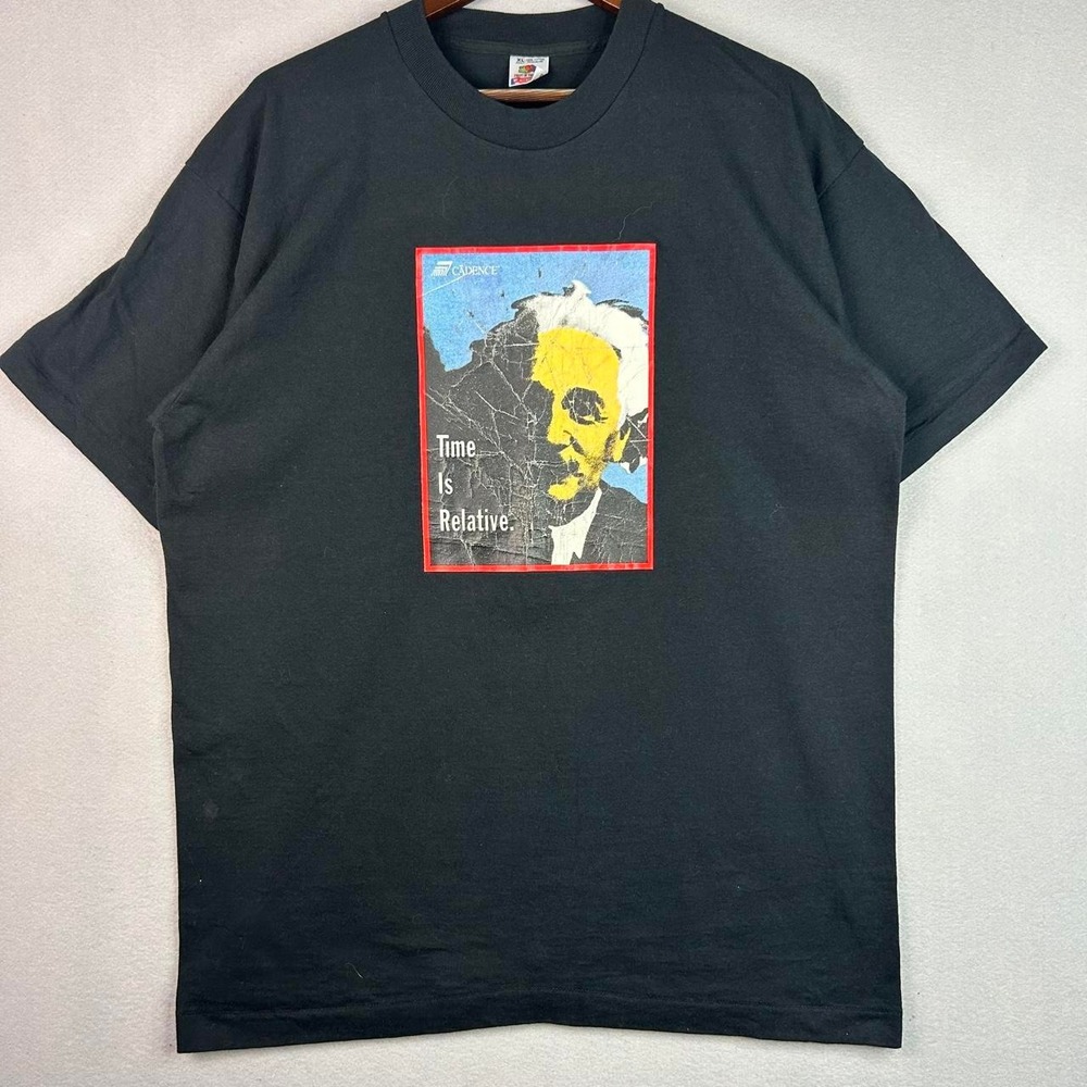 Vintage Time is Relative Cadence System Design Software Black Tee Shirt XL